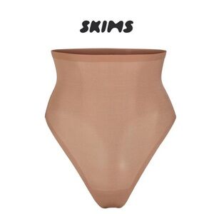 SKIMS Sheer Sculpt High-Waisted Thong Clay